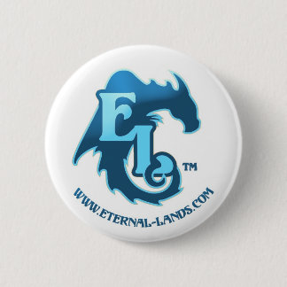 Badge Rond 5 Cm Logo d'EL - bouton Bleu