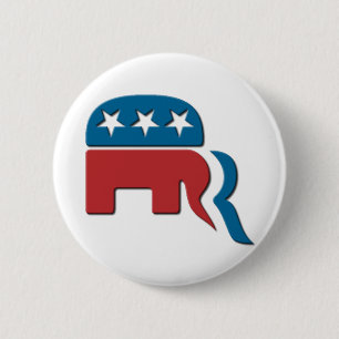 Badge Rond 5 Cm Logo d'élection de Parti Républicain de Romney p