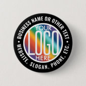 Badge Rond 5 Cm Logo d'entreprise Promotion moderne Noir (Devant)