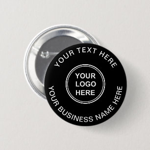 Badge Rond 5 Cm Logo d'entreprise promotionnel noir