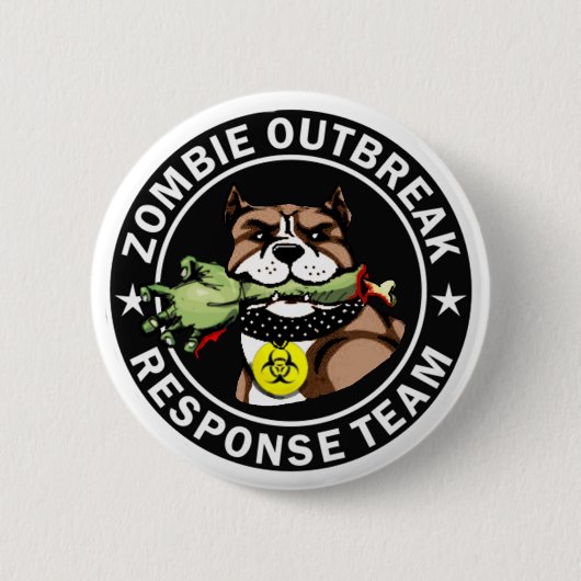 Badge Rond 5 Cm Logo d'équipe de réponse de manifestation de zombi (Devant)