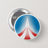 Badge Rond 5 Cm Logo d'Obama (Devant & derrière)