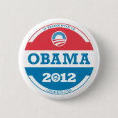 Badge Rond 5 Cm Logo d'Obama 2012 (Devant)