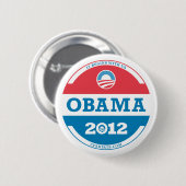 Badge Rond 5 Cm Logo d'Obama 2012 (Devant & derrière)