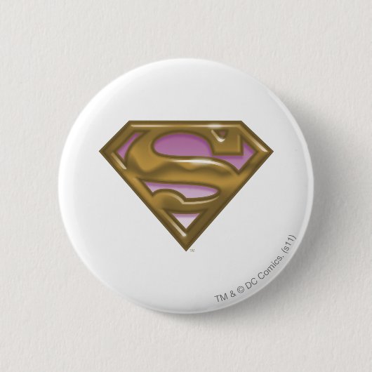 Badge Rond 5 Cm Logo doré Supergirl (Devant)