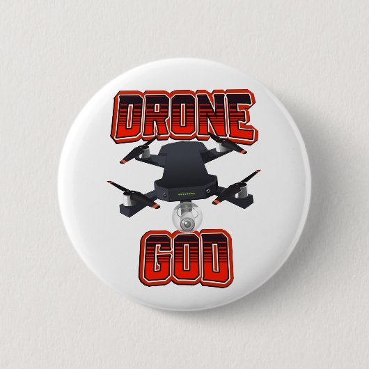 Badge Rond 5 Cm logo Drone God (Devant)