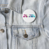 Badge Rond 5 Cm Logo du cool Bikers (En situation)