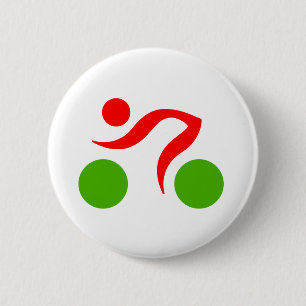 Badge Rond 5 Cm Logo du cool cycliste