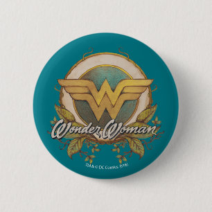 Badge Rond 5 Cm Logo du croquis de Wonder Woman