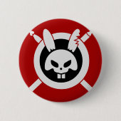 Badge Rond 5 Cm Logo du lapin de rangée (Devant)
