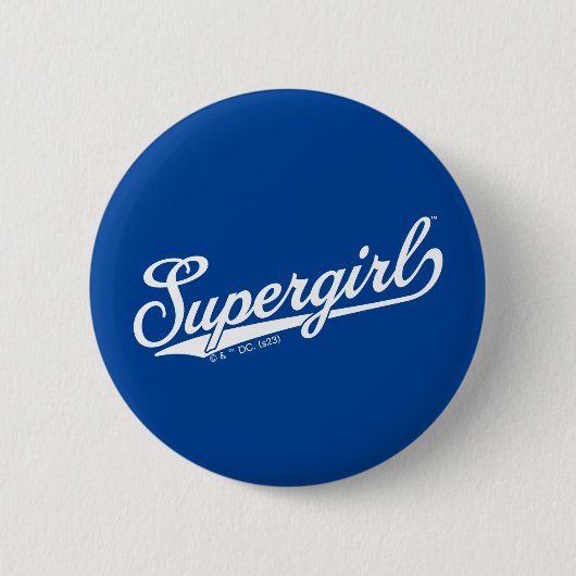 Badge Rond 5 Cm Logo du nom étoilé Supergirl Baseball (Devant)