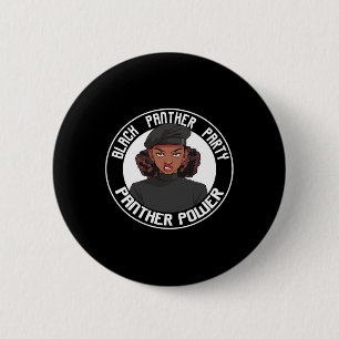 Badge Rond 5 Cm Logo du parti panther du mois de l'histoire des No