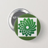 Badge Rond 5 Cm Logo du Parti Vert (Devant & derrière)