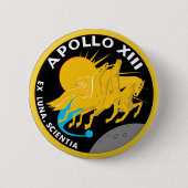 Badge Rond 5 Cm Logo du patch de mission Apollo 13 NASA (Devant)