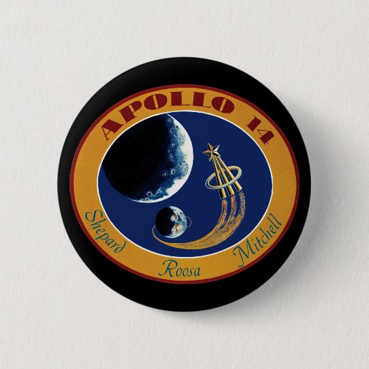 Badge Rond 5 Cm Logo du patch de mission NASA Apollo 14 (Devant)