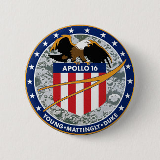 Badge Rond 5 Cm Logo du patch de mission NASA Apollo 16