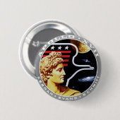 Badge Rond 5 Cm Logo du patch de mission NASA Apollo 17 (Devant & derrière)