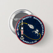 Badge Rond 5 Cm Logo du patch de mission NASA Apollo 9 (Devant & derrière)