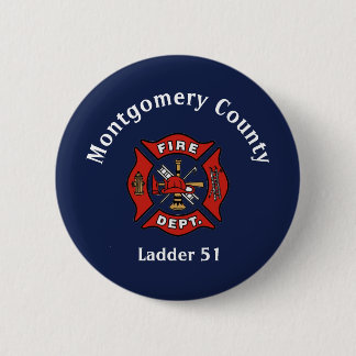 Badge Rond 5 Cm Logo du service d'incendie personnalisé