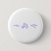 Badge Rond 5 Cm Logo du triathlon (Devant)