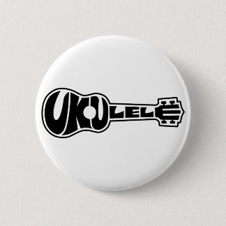 Badge Rond 5 Cm Logo d'ukulélé