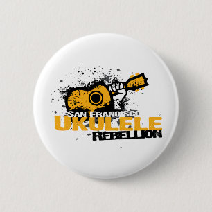 Badge Rond 5 Cm logo d'ukulélé de sf