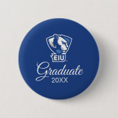 Badge Rond 5 Cm Logo Eastern Illinois University Panthers (Devant)