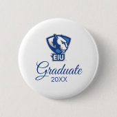 Badge Rond 5 Cm Logo Eastern Illinois University Panthers (Devant)