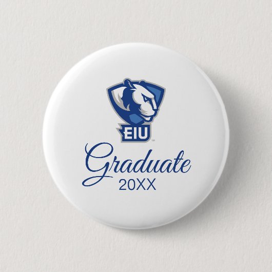 Badge Rond 5 Cm Logo Eastern Illinois University Panthers (Devant)