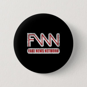 Badge Rond 5 Cm Logo Fnn Fake News Network Drôle Blague Politique