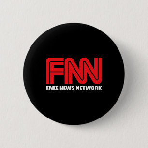 Badge Rond 5 Cm Logo Fnn Fake News Network Funny Trump