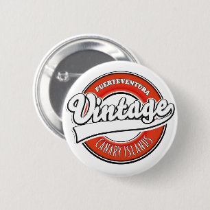 Badge Rond 5 Cm Logo Fuerteventura Espagne style vintage