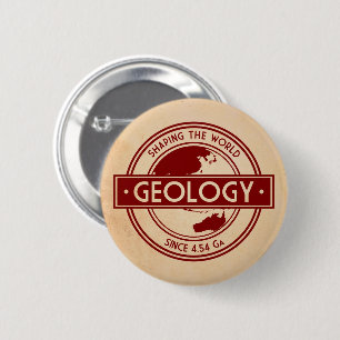 Badge Rond 5 Cm Logo Géologie - Façonner le Monde (Asie/Australie)