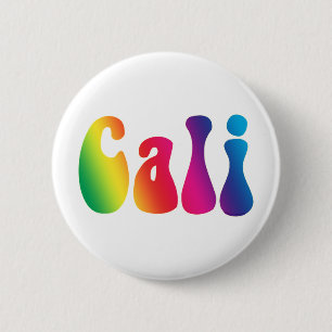 Badge Rond 5 Cm Logo Hippie Cali Cravate-Dye California