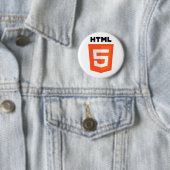 Badge Rond 5 Cm Logo HTML 5 (En situation)