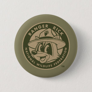 Badge Rond 5 Cm Logo kaki de Rick de garde forestière de Rick d
