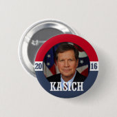Badge Rond 5 Cm Logo Kasich 2016 (Devant & derrière)
