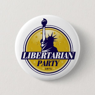 Badge Rond 5 Cm Logo libertaire de partie