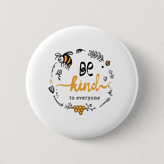 Badge Rond 5 Cm Logo lumineux avec une abeille (Devant)