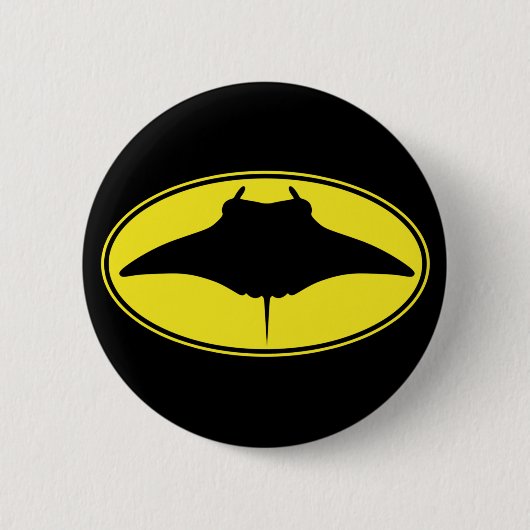 Badge Rond 5 Cm Logo Manta Ray (Devant)
