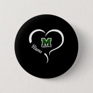 Badge Rond 5 Cm Logo Marshfield Rams Demi-Coeur Slogan Hs