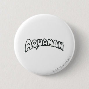 Badge Rond 5 Cm Logo noir Aquaman Grunge 2