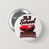 Badge Rond 5 Cm Logo Old School Racer (Devant & derrière)