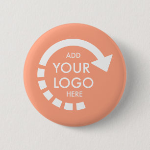 Badge Rond 5 Cm Logo personnalisé Entreprise moderne Corail de P