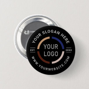 Badge Rond 5 Cm Logo personnalisé noir promotion