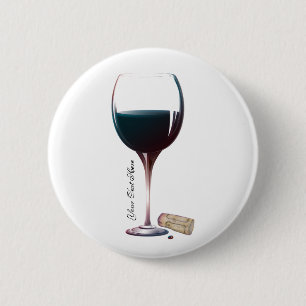 Badge Rond 5 Cm Logo personnalisé par art en verre de vin