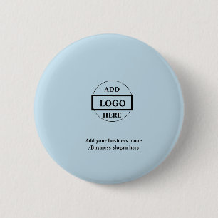 Badge Rond 5 Cm Logo personnalisé simple et élégant ici société