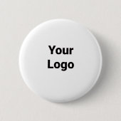 Badge Rond 5 Cm Logo personnalisé simple et élégant ici société cl (Devant)