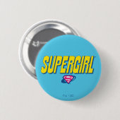 Badge Rond 5 Cm Logo Pop Supergirl (Devant & derrière)