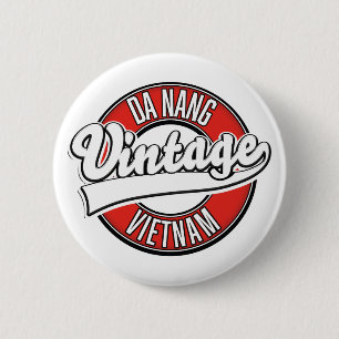 Badge Rond 5 Cm Logo rétro de Da Nang vietnam